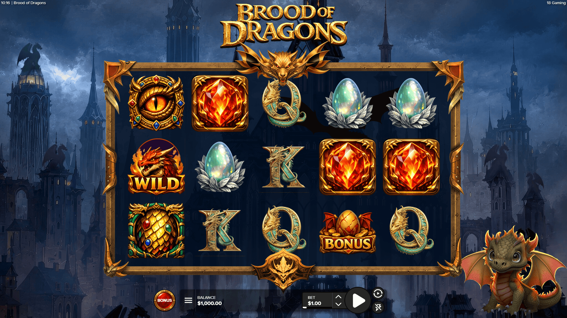 Brood of Dragons slot gameplay reels