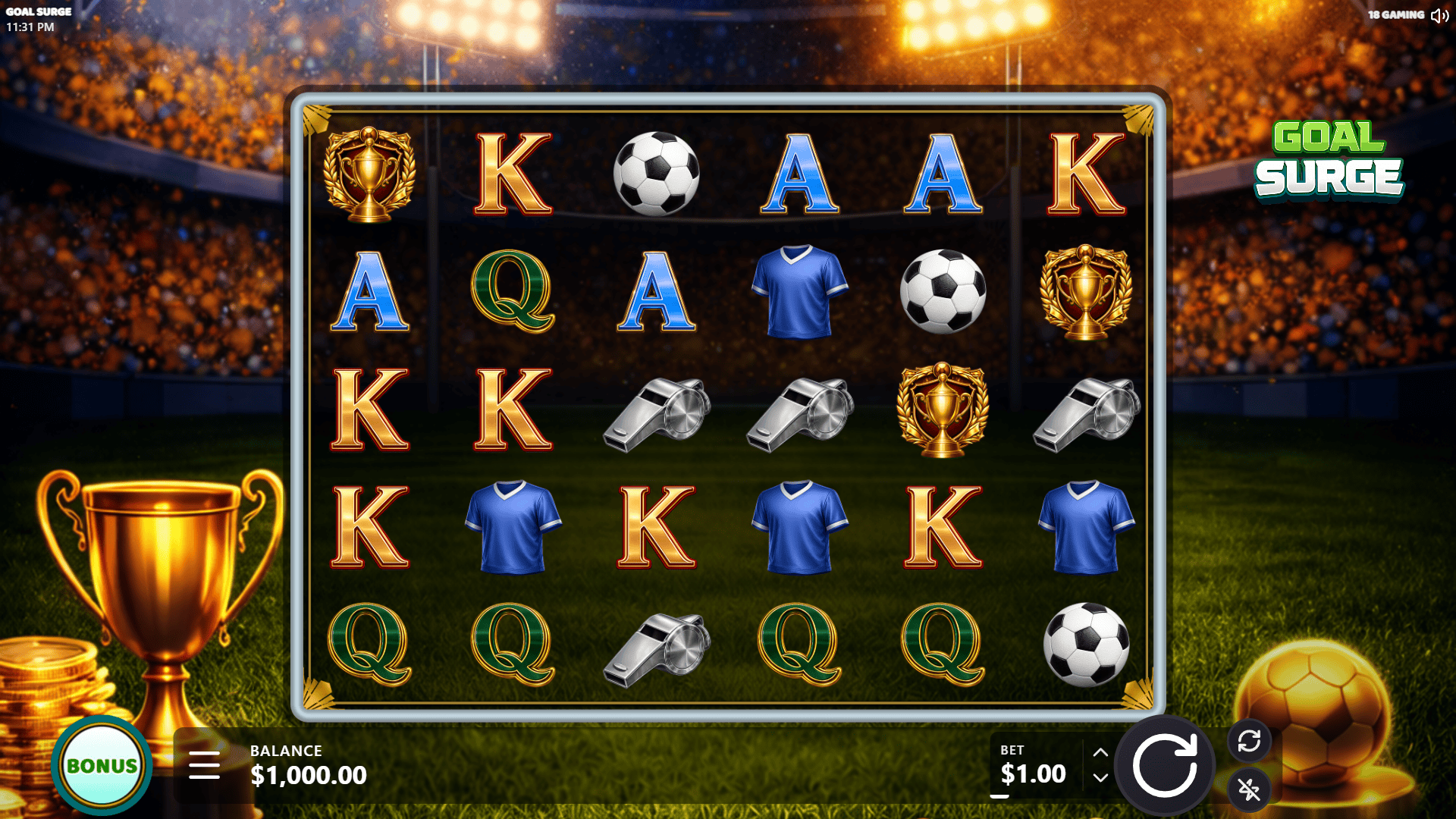 Goal Surge slot intro screen
