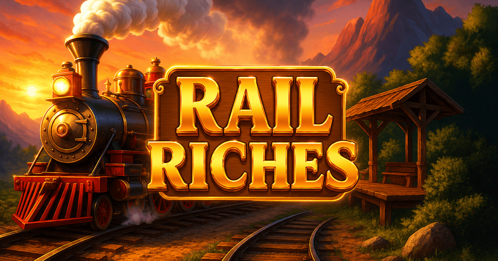 Rail Riches Slot Demo by 1 Ace Studios slot cover image
