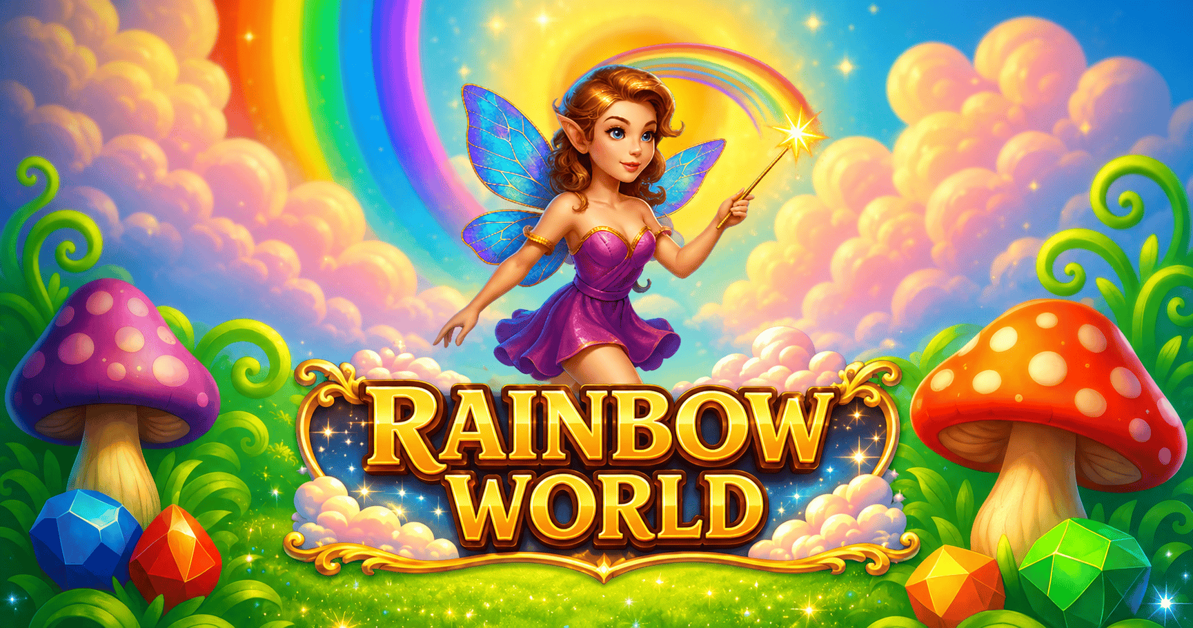 Rainbow World Slot Demo by 1 Ace Studios slot cover image