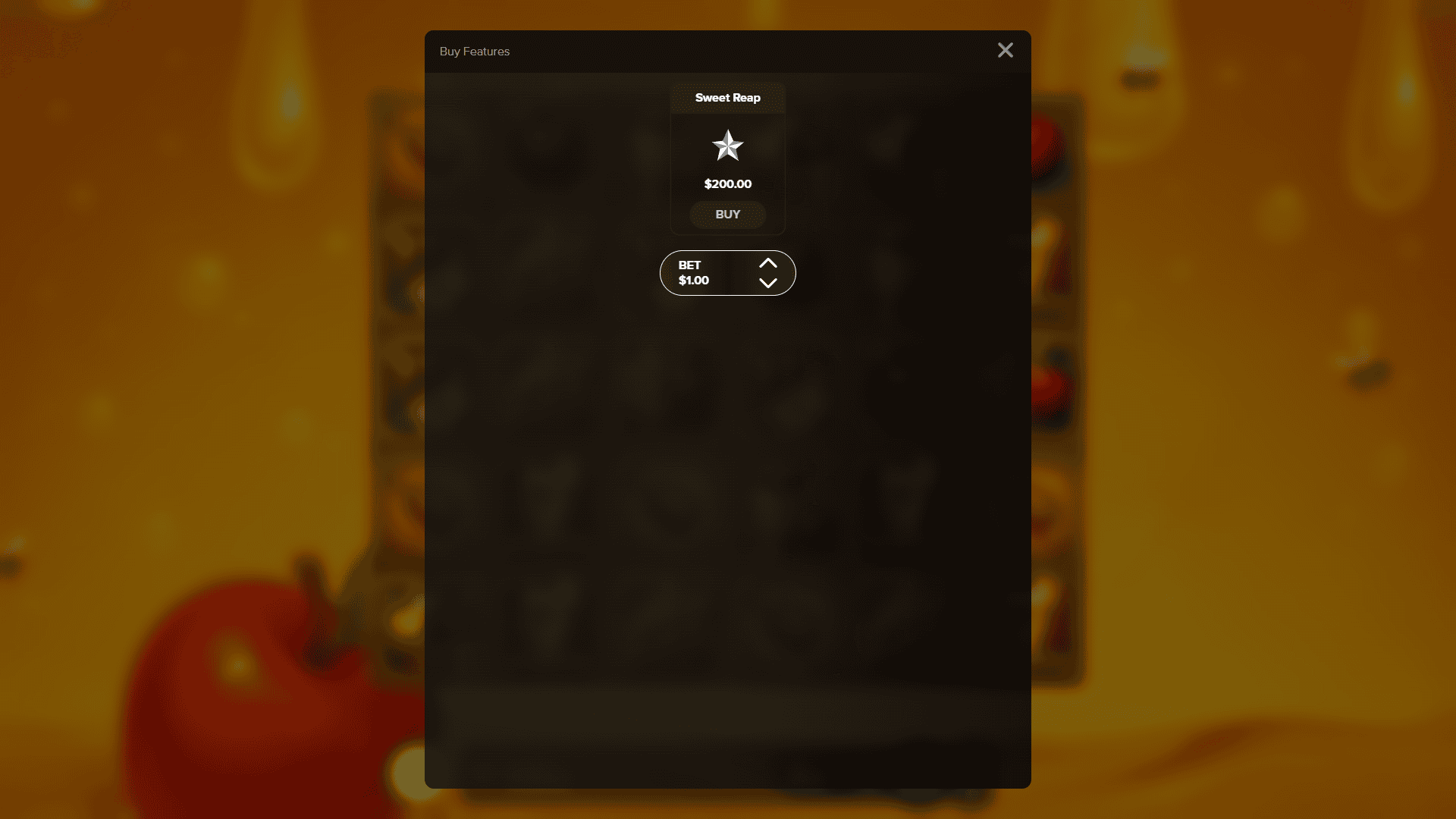 Sweet Harvest bonus buy menu