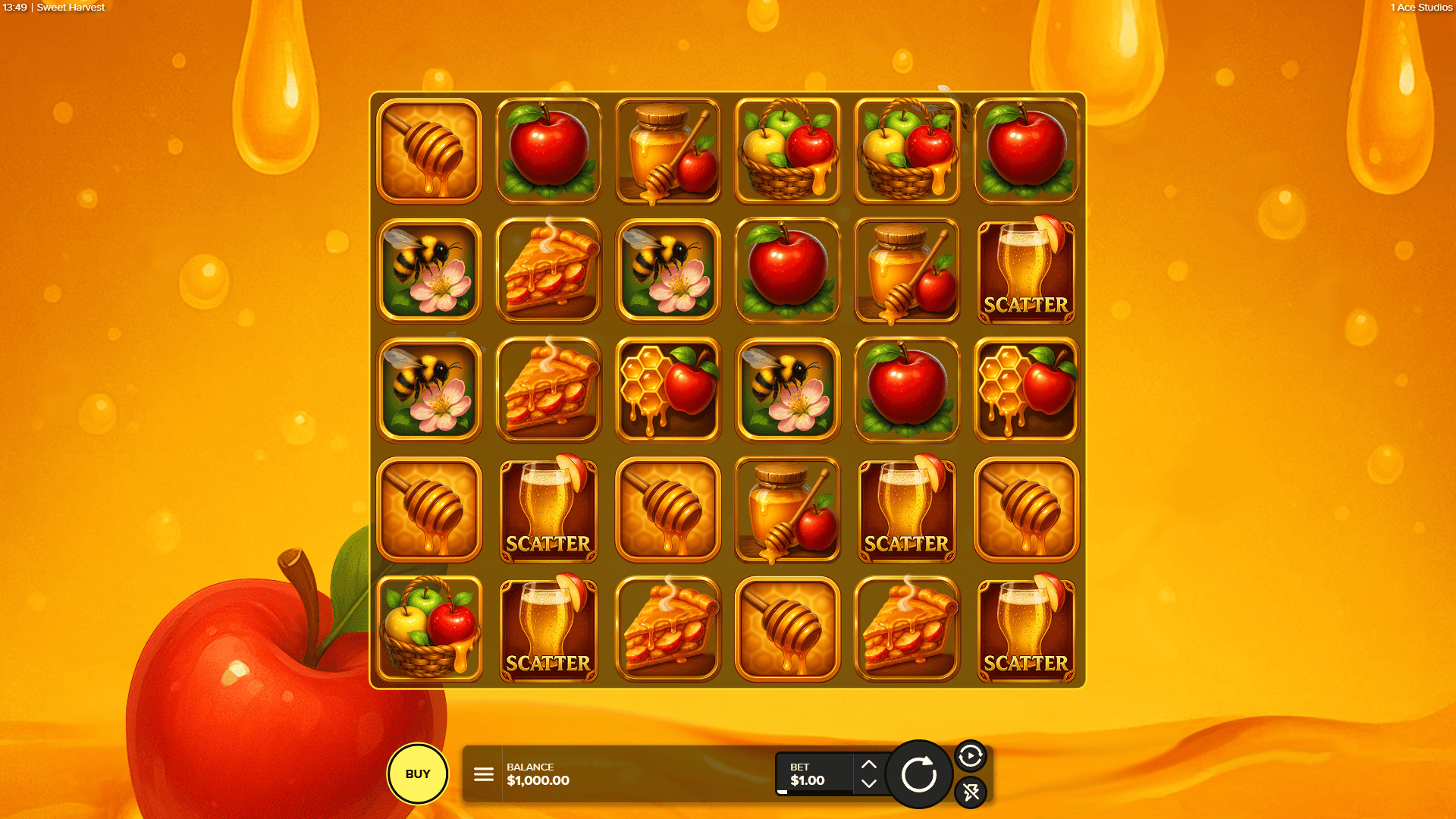 Sweet Harvest slot gameplay reels