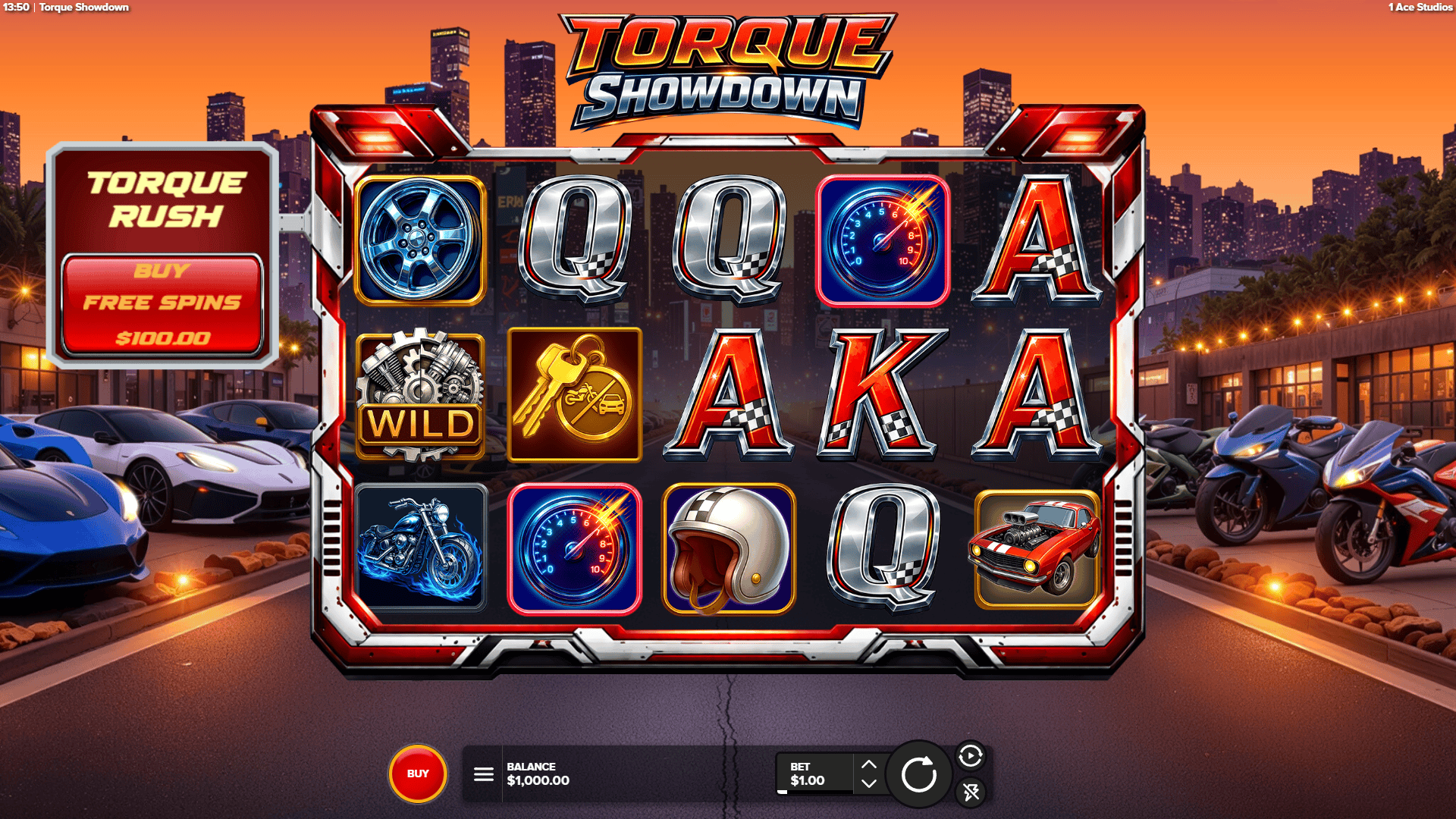 Torque Showdown slot gameplay reels