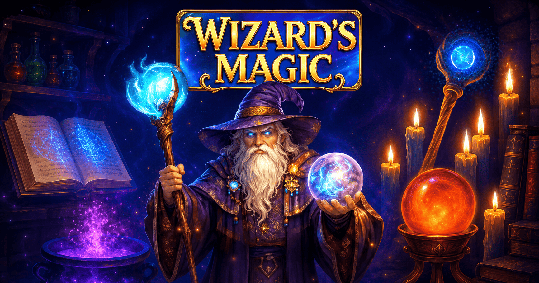 Wizards Magic Slot Demo by 1 Ace Studios slot cover image