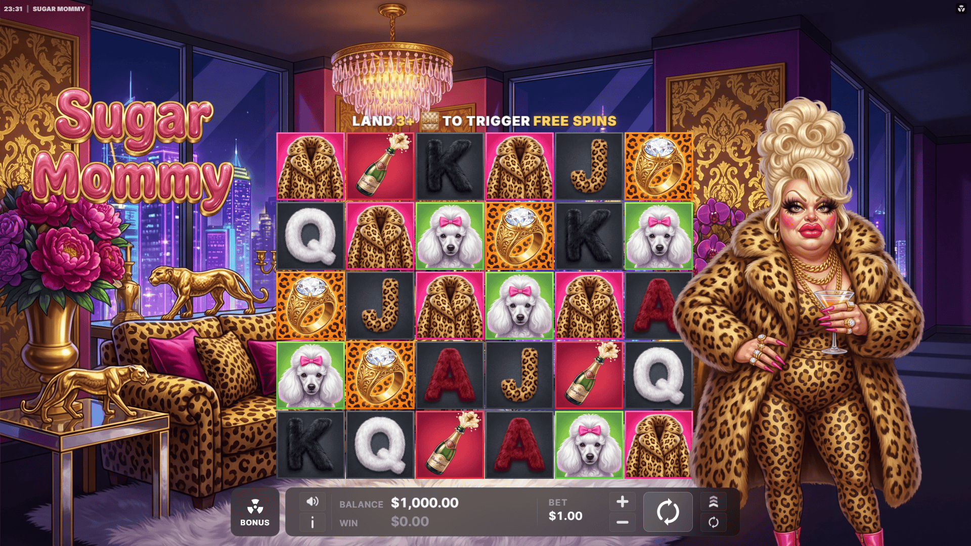 Sugar Mommy slot intro screen