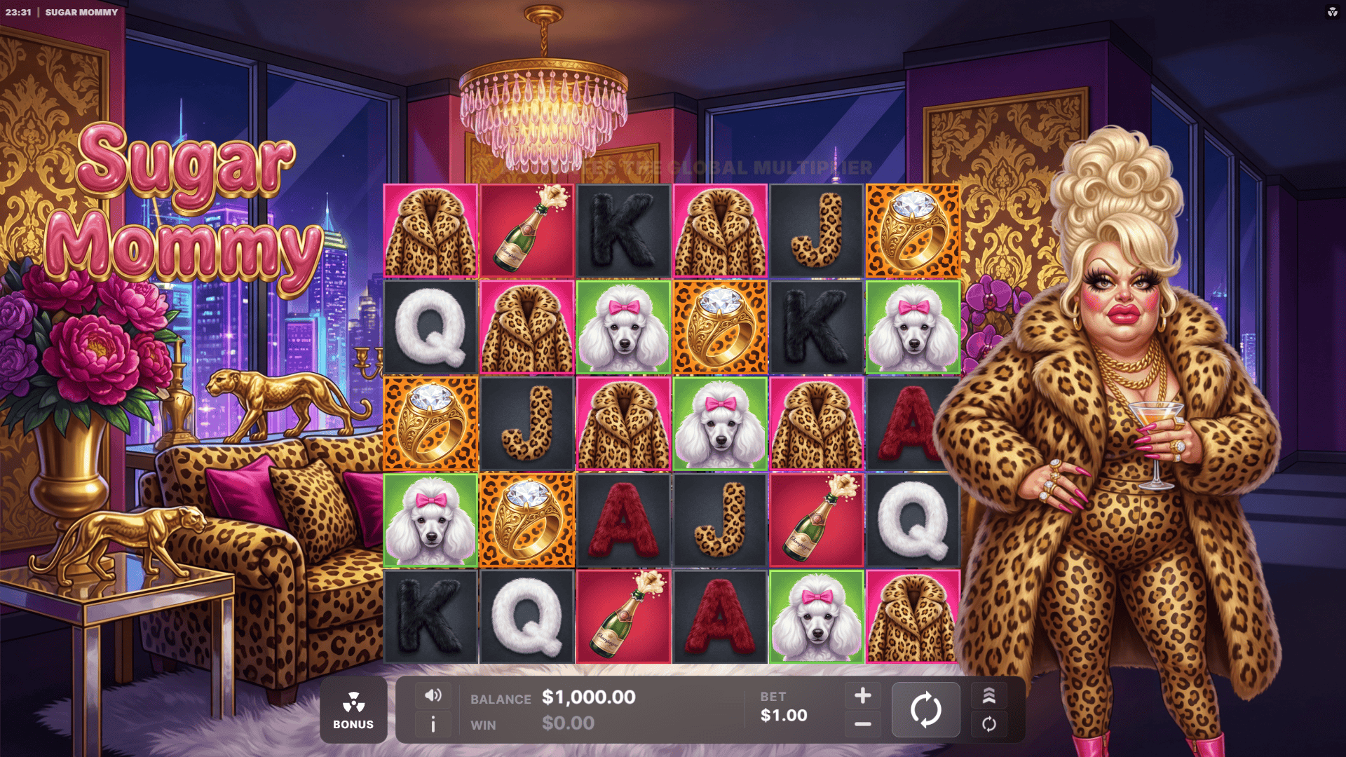 Sugar Mommy slot gameplay reels