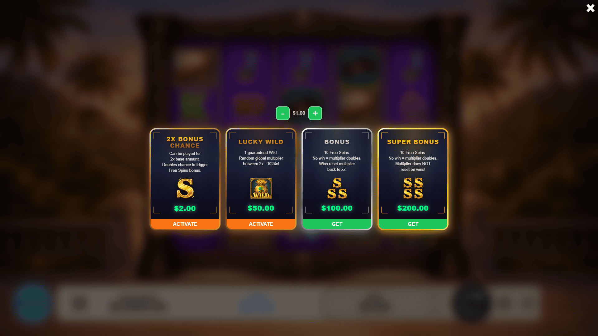 Don Pato bonus buy menu
