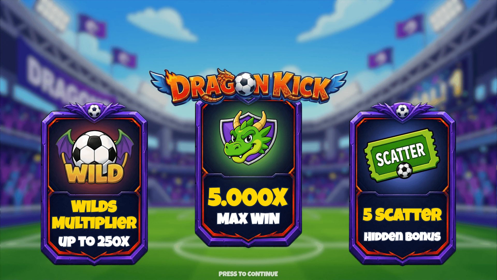 Dragon Kick slot intro screen