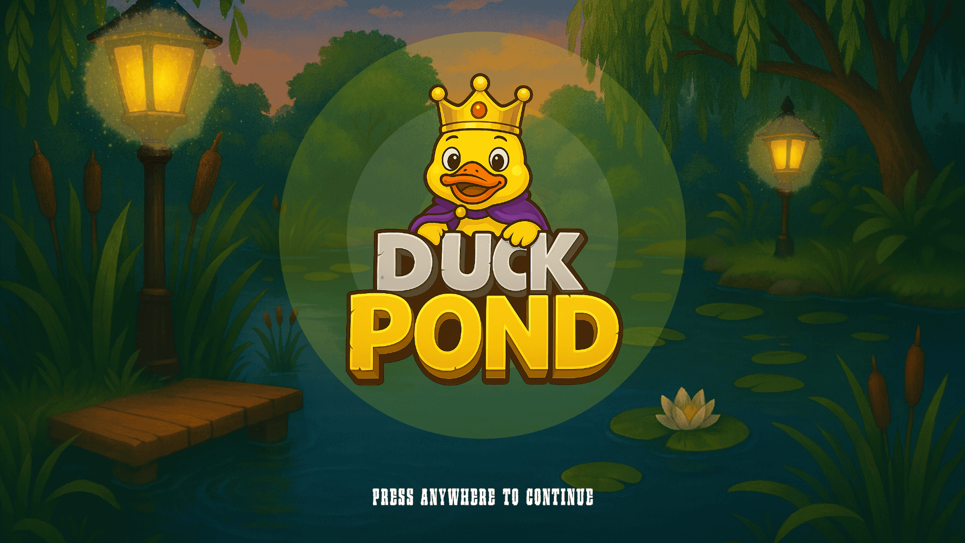 Duck Pond slot intro screen