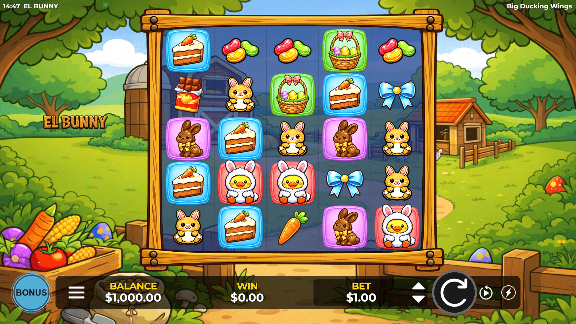 El Bunny slot gameplay reels