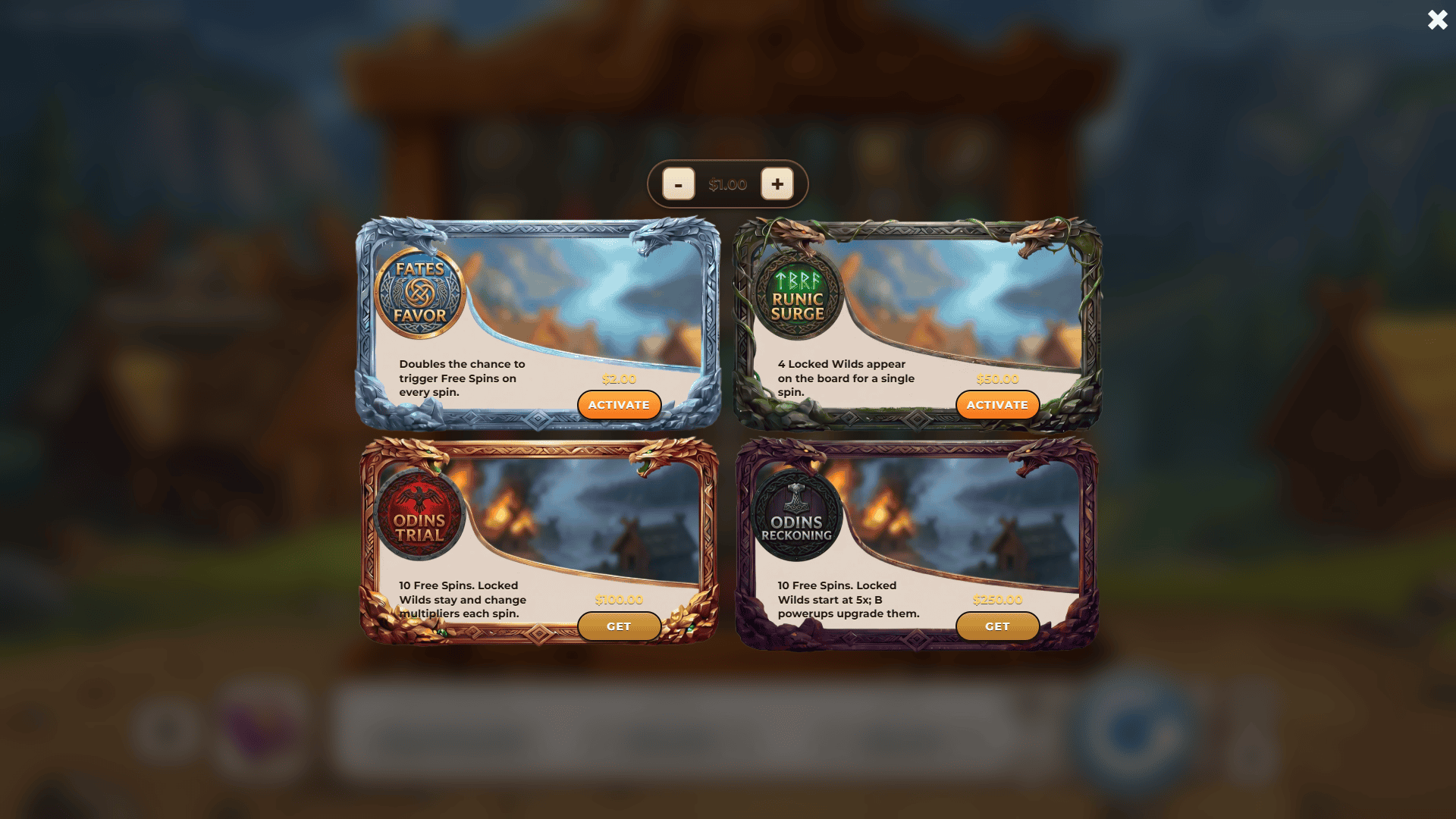 Quacknarok bonus buy menu