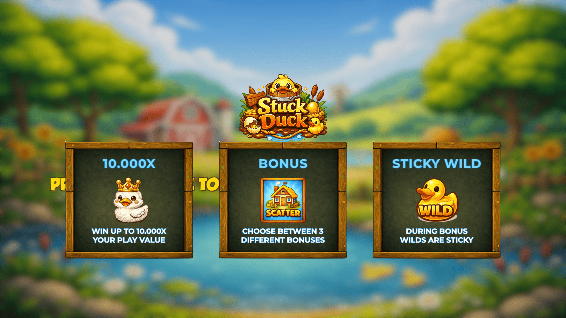 Stuck Duck slot intro screen