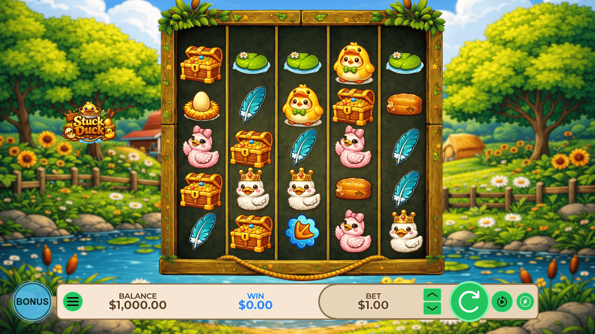 Stuck Duck slot gameplay reels