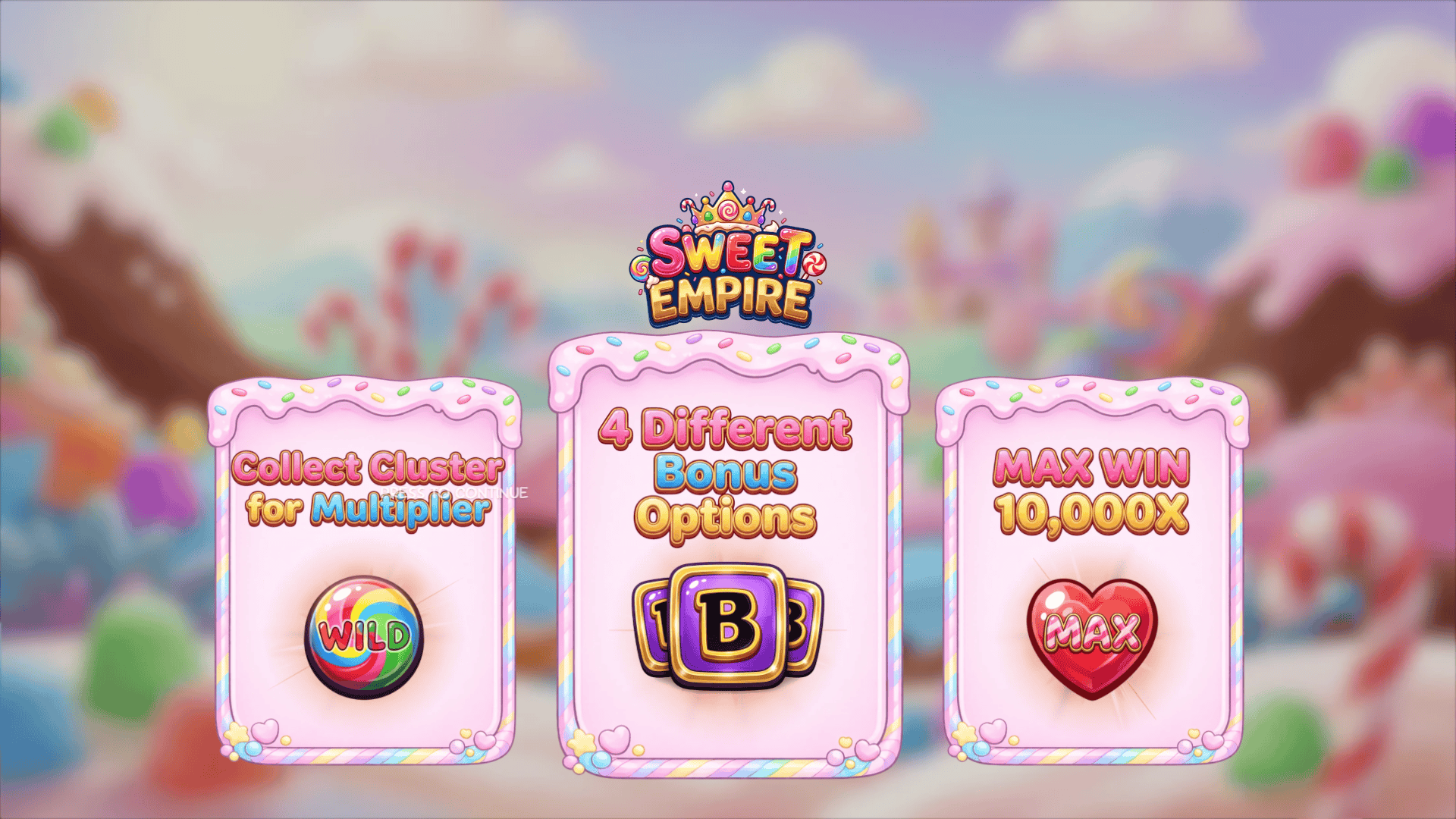 Sweet Empire slot intro screen