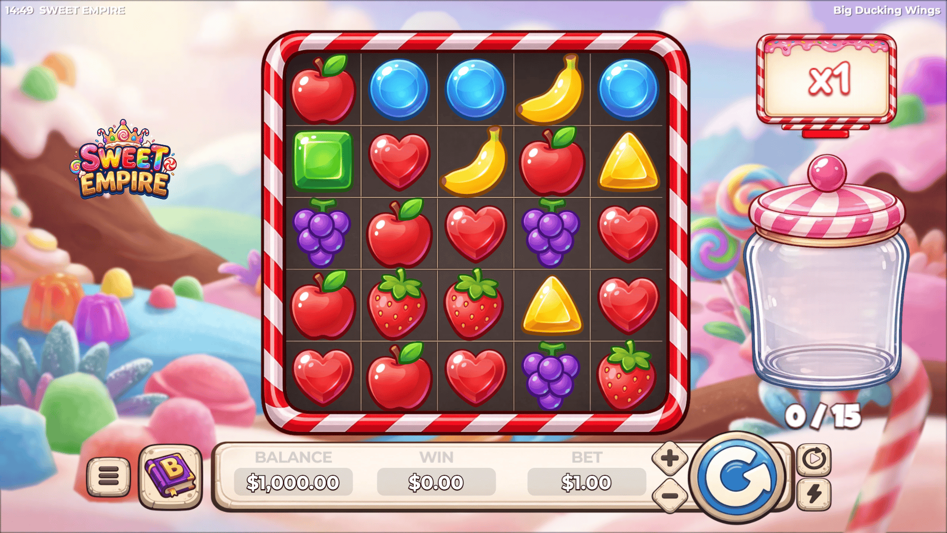 Sweet Empire slot gameplay reels