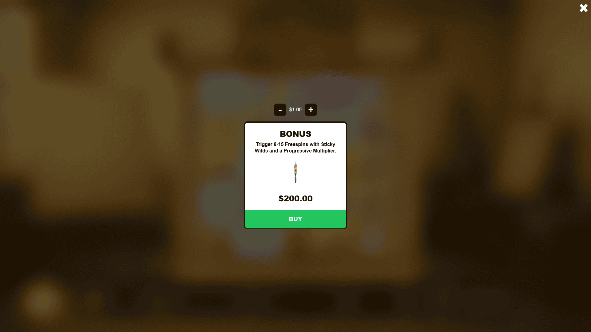 Vintage Quacks bonus buy menu