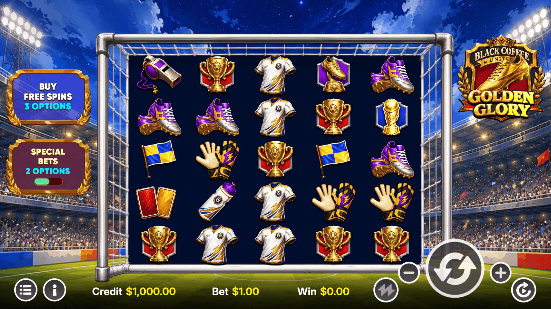 Golden Glory slot gameplay reels