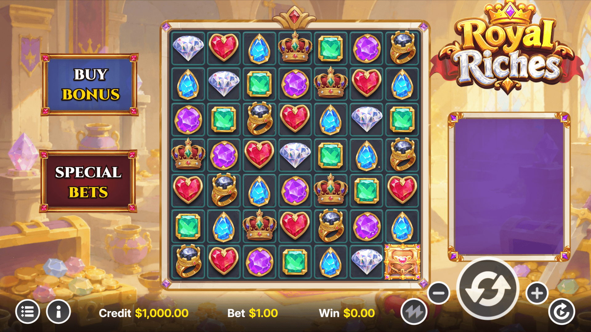 Royal Riches slot gameplay reels