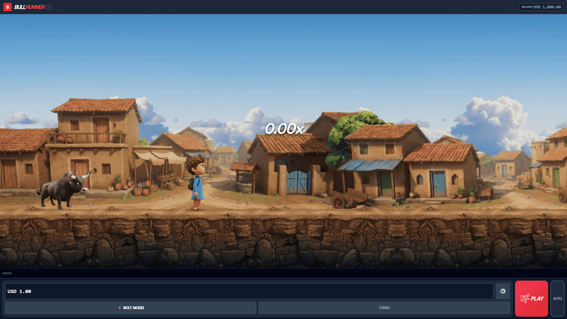 Bull Runner slot gameplay reels