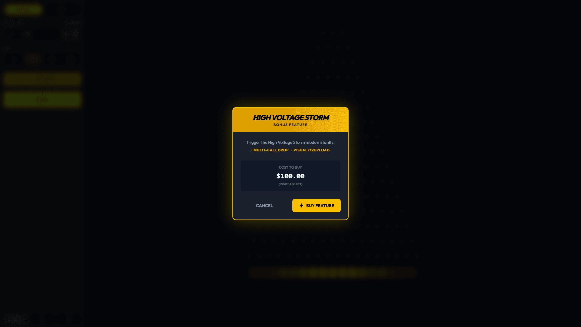 Extreme Plinko bonus buy menu