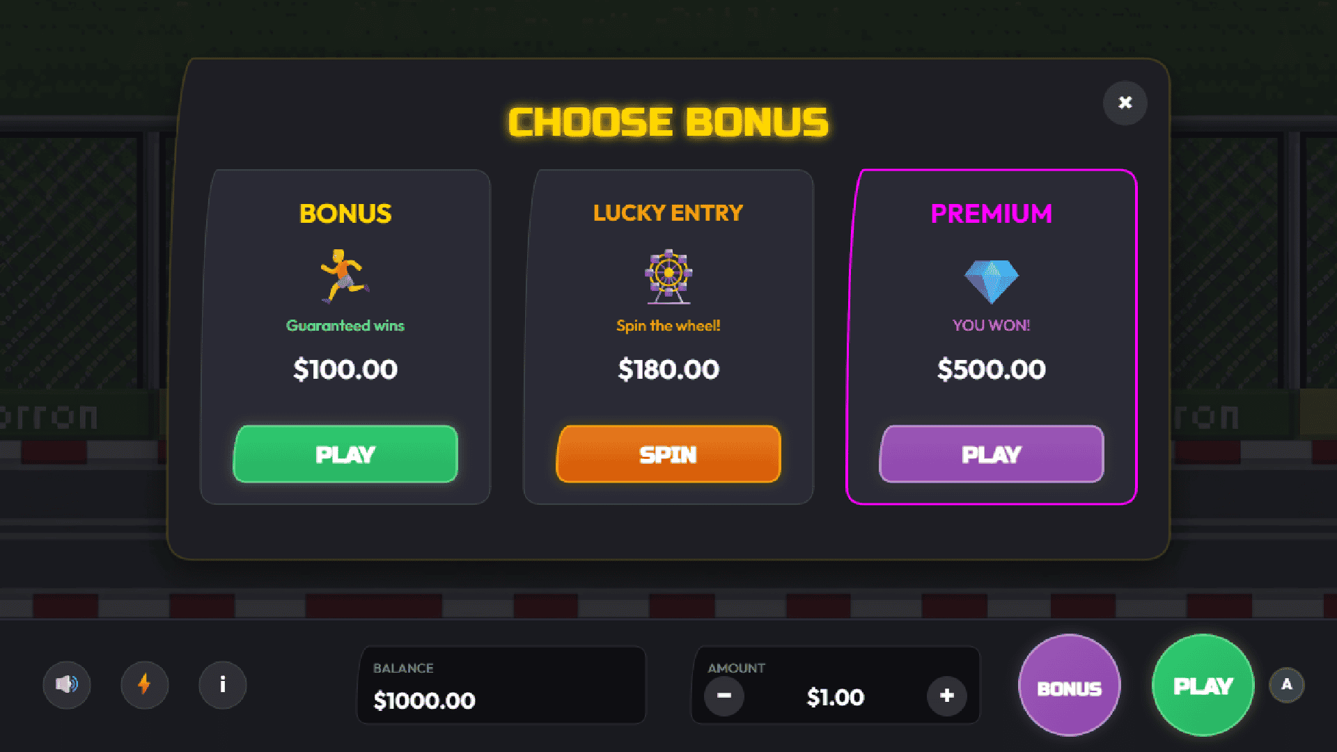 Race Eddie bonus buy menu