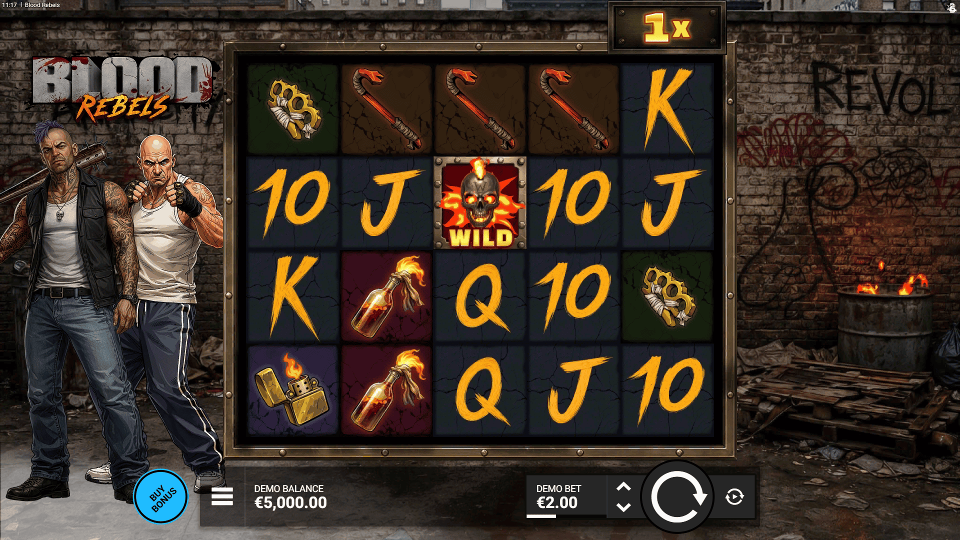 Blood Rebels slot gameplay reels