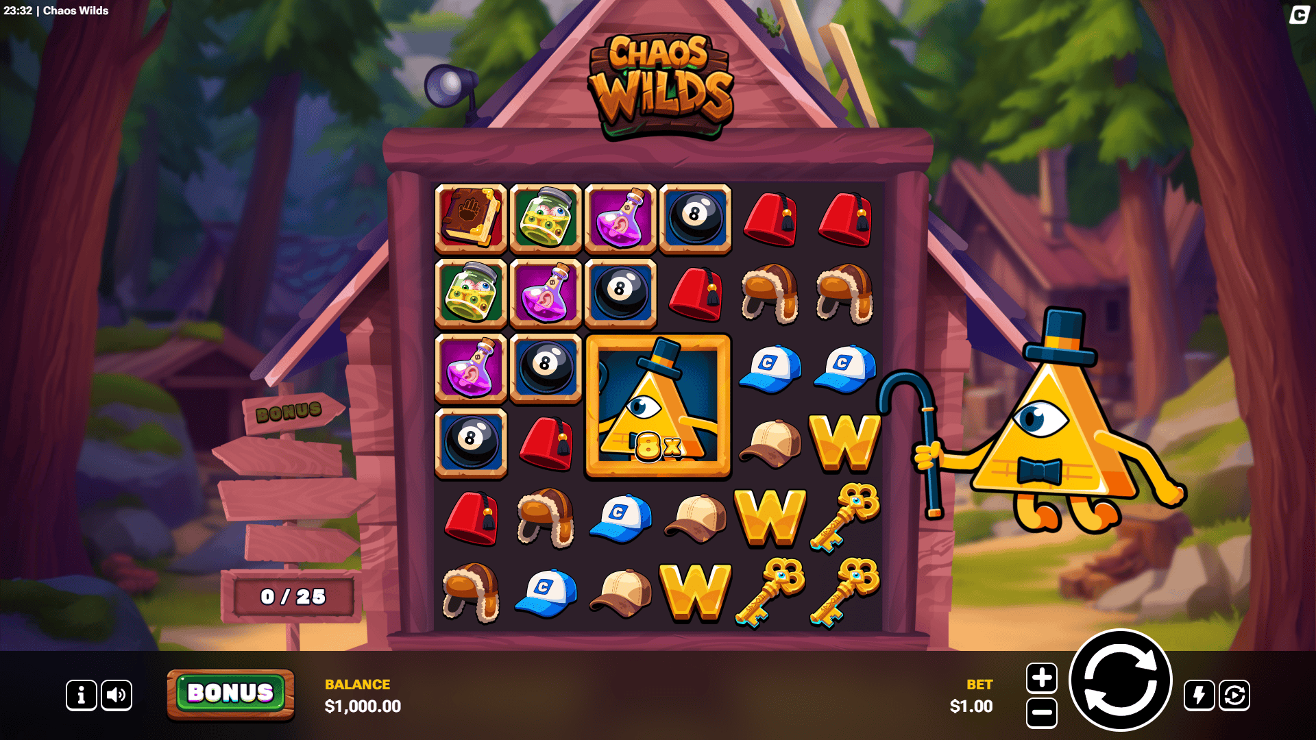 Chaos Wilds slot gameplay reels