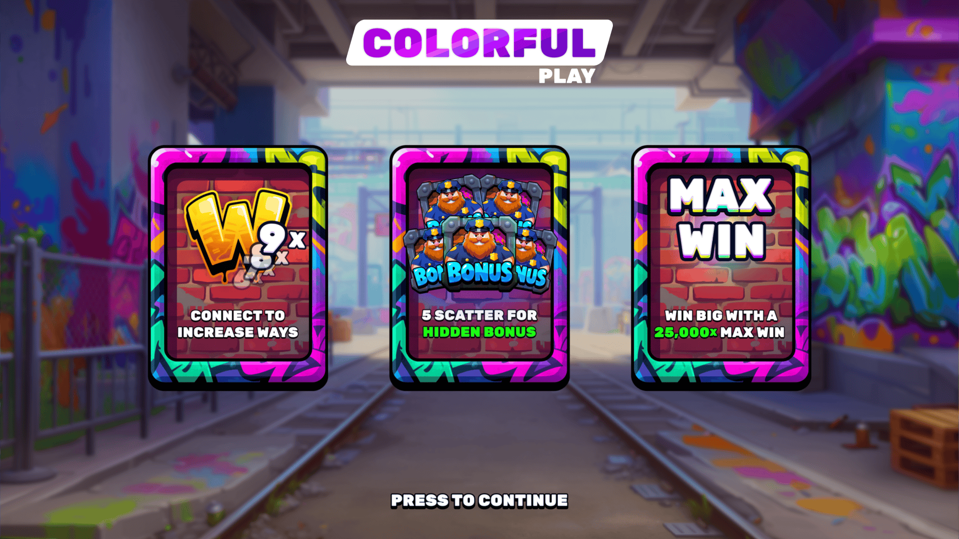 Graffiti Ways slot intro screen
