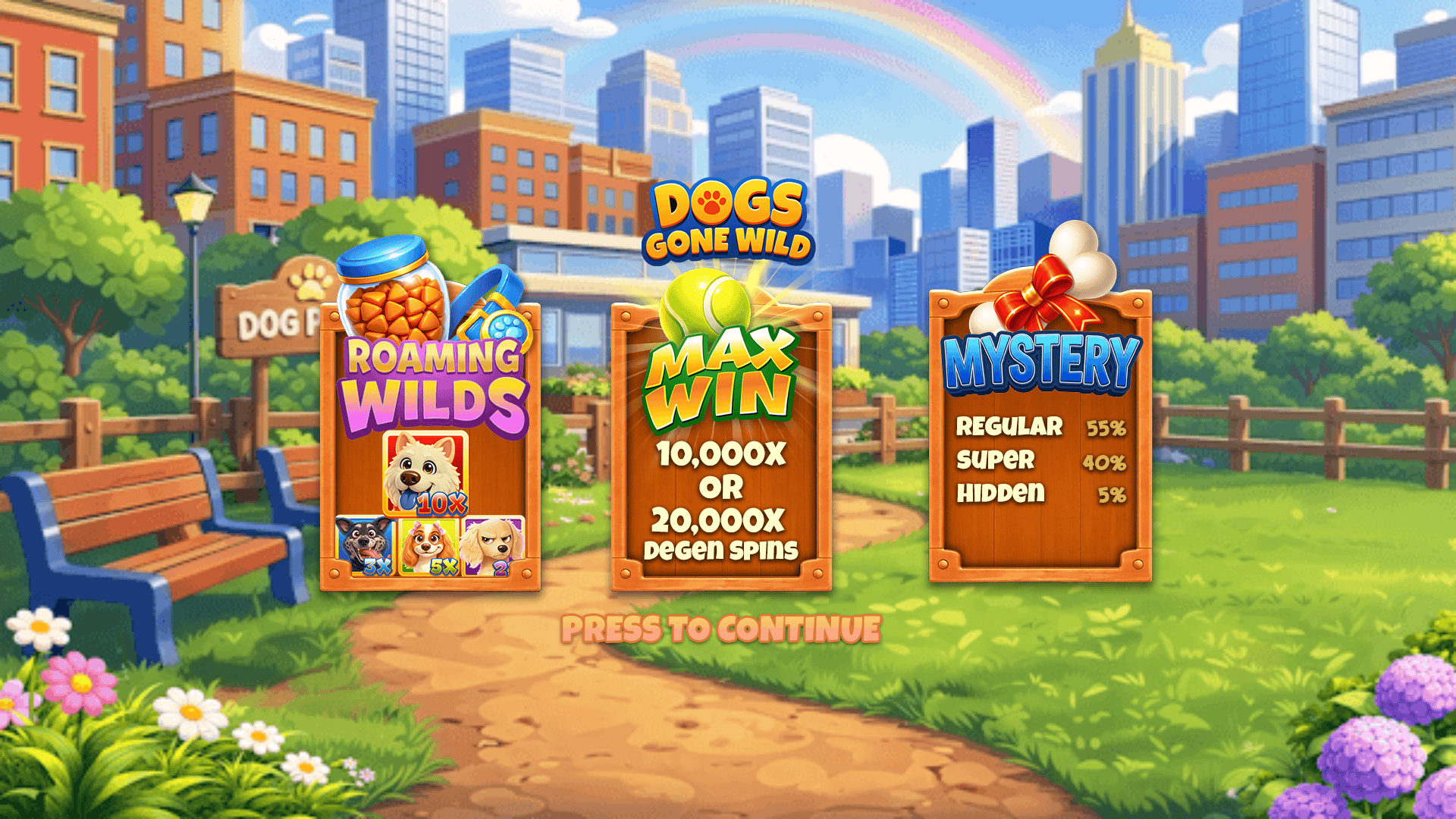 Dogs Gone Wild slot intro screen