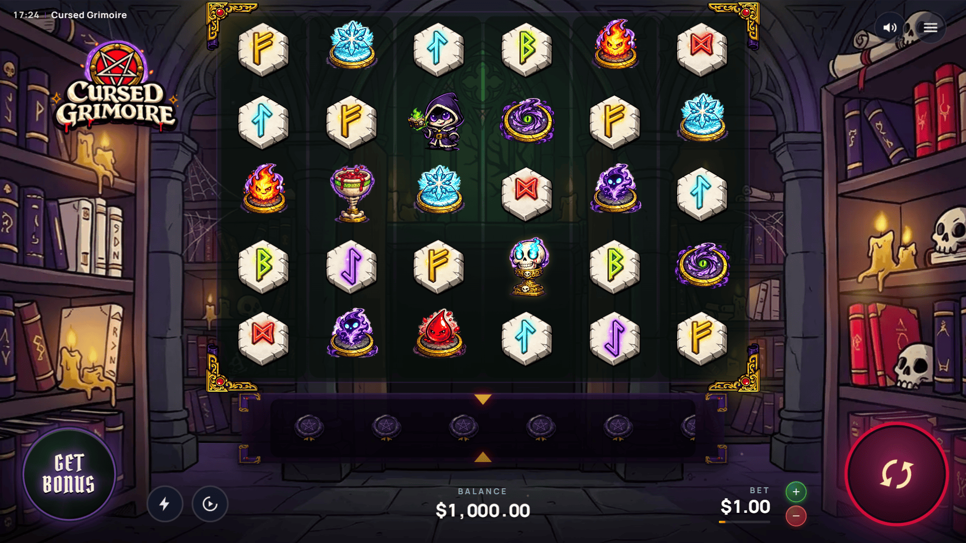 Cursed Grimoire Slot Demo by Darkbyte slot cover image