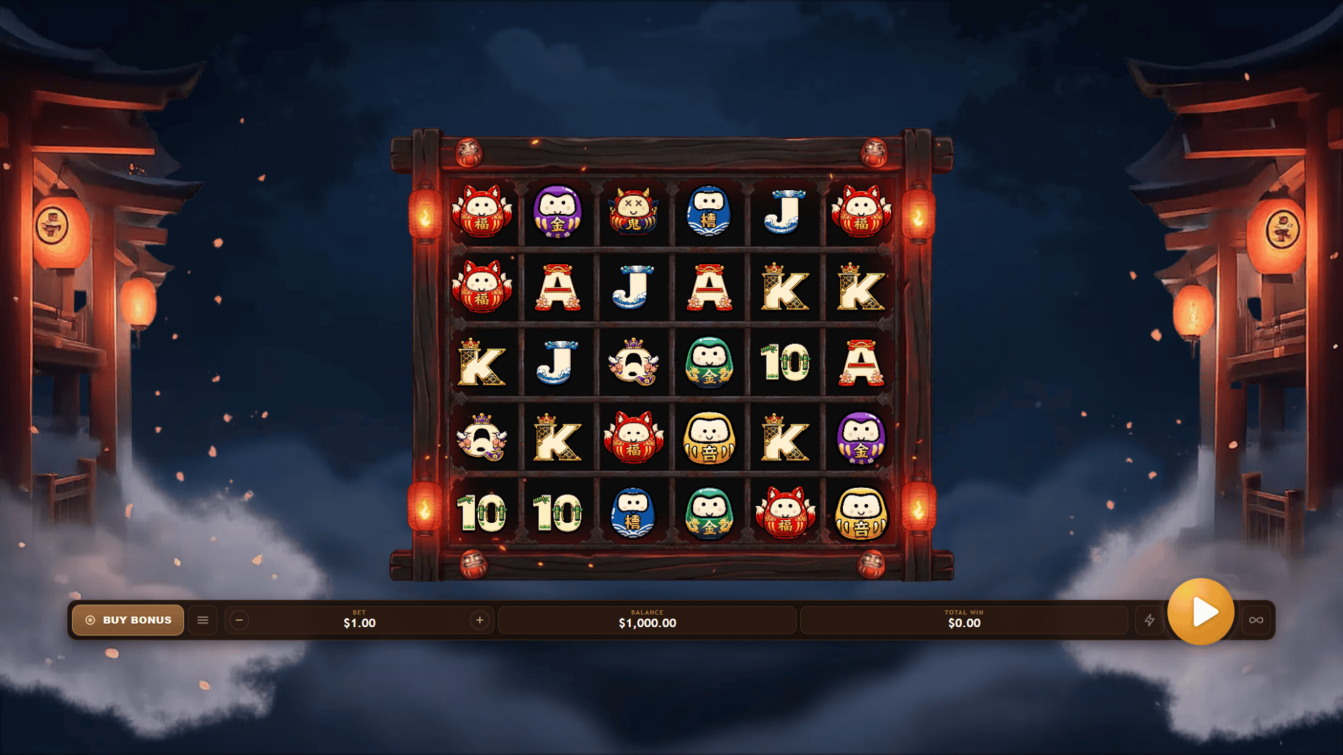 Daruma slot gameplay reels