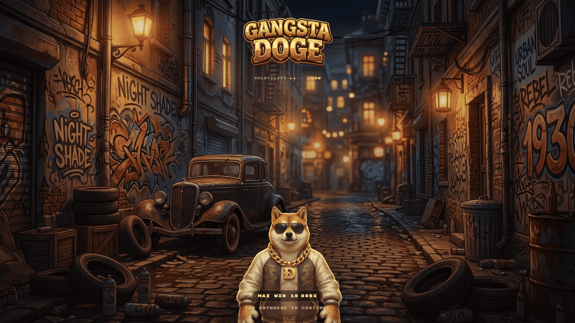 Gangsta Doge slot intro screen