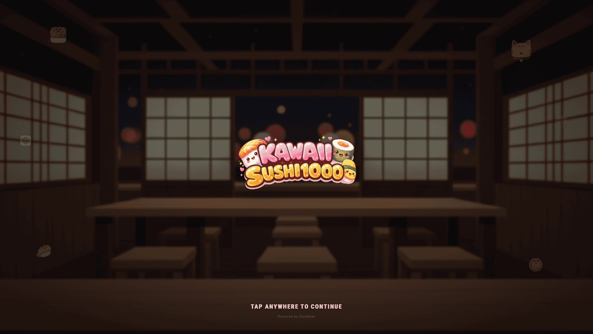 Kawaii Sushi 1000 slot intro screen