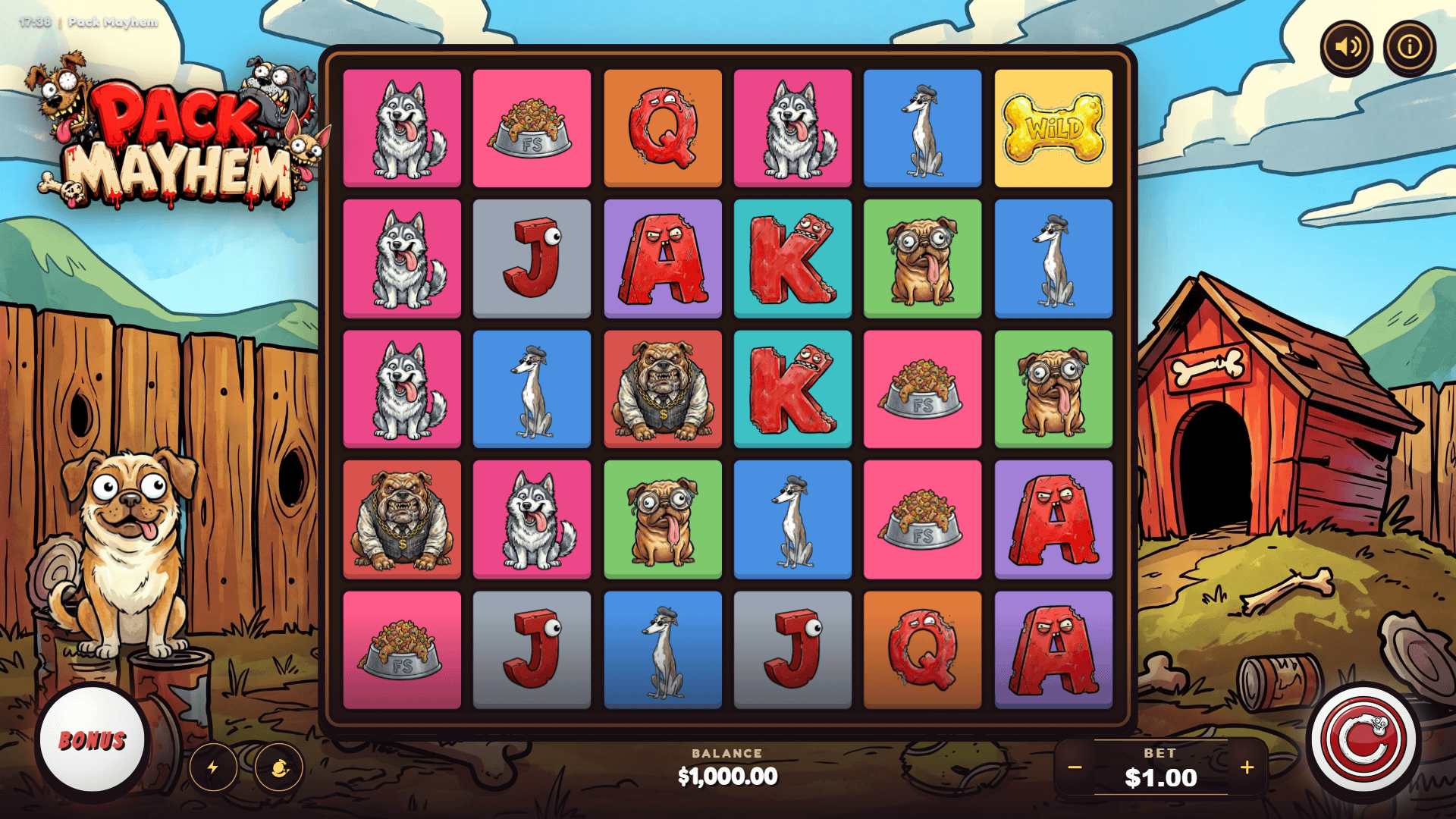 Pack Mayhem slot gameplay reels