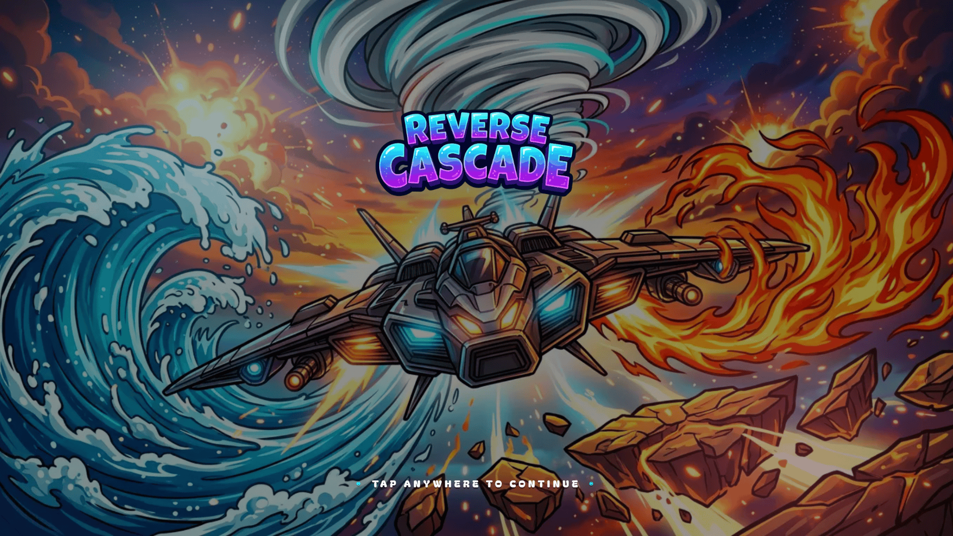 Reverse Cascade slot intro screen