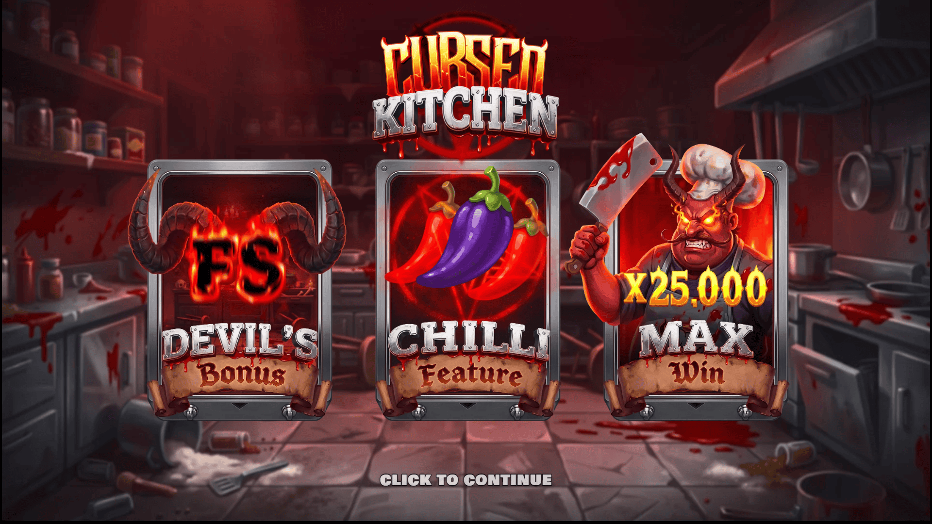 Cursed Kitchen slot intro screen