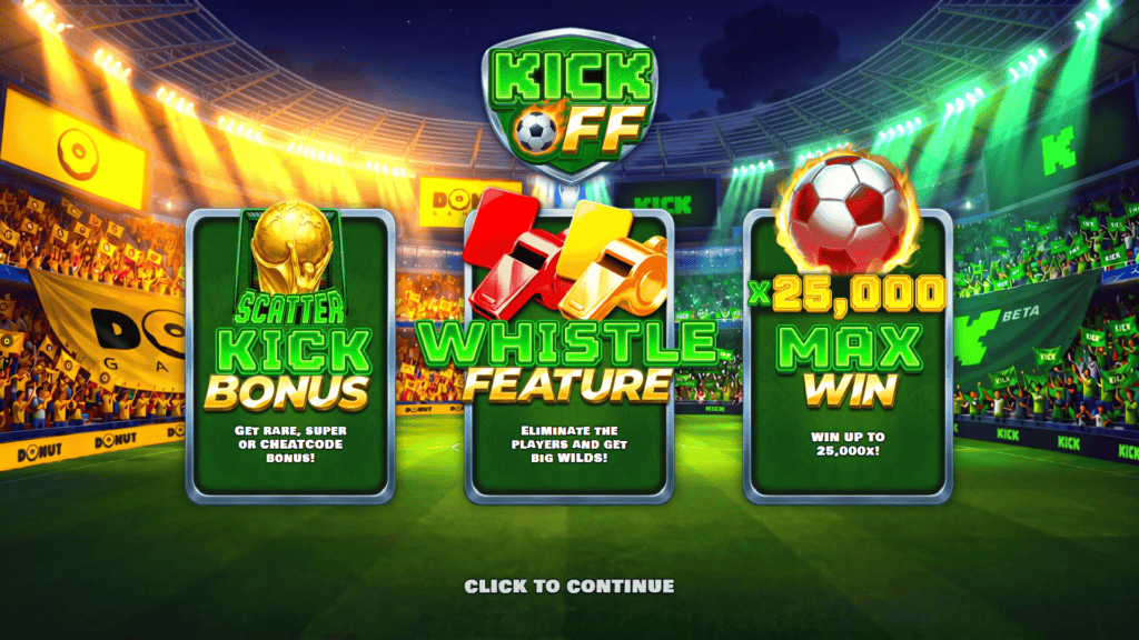 Donutgaming kick off intro screen