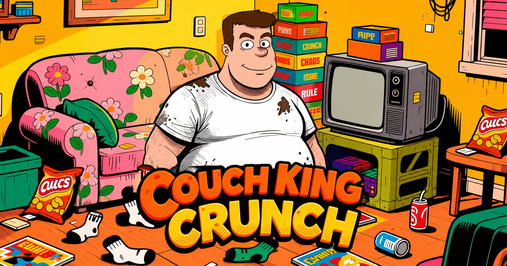 Couch King Crunch Slot Demo by Golos Games slot cover image