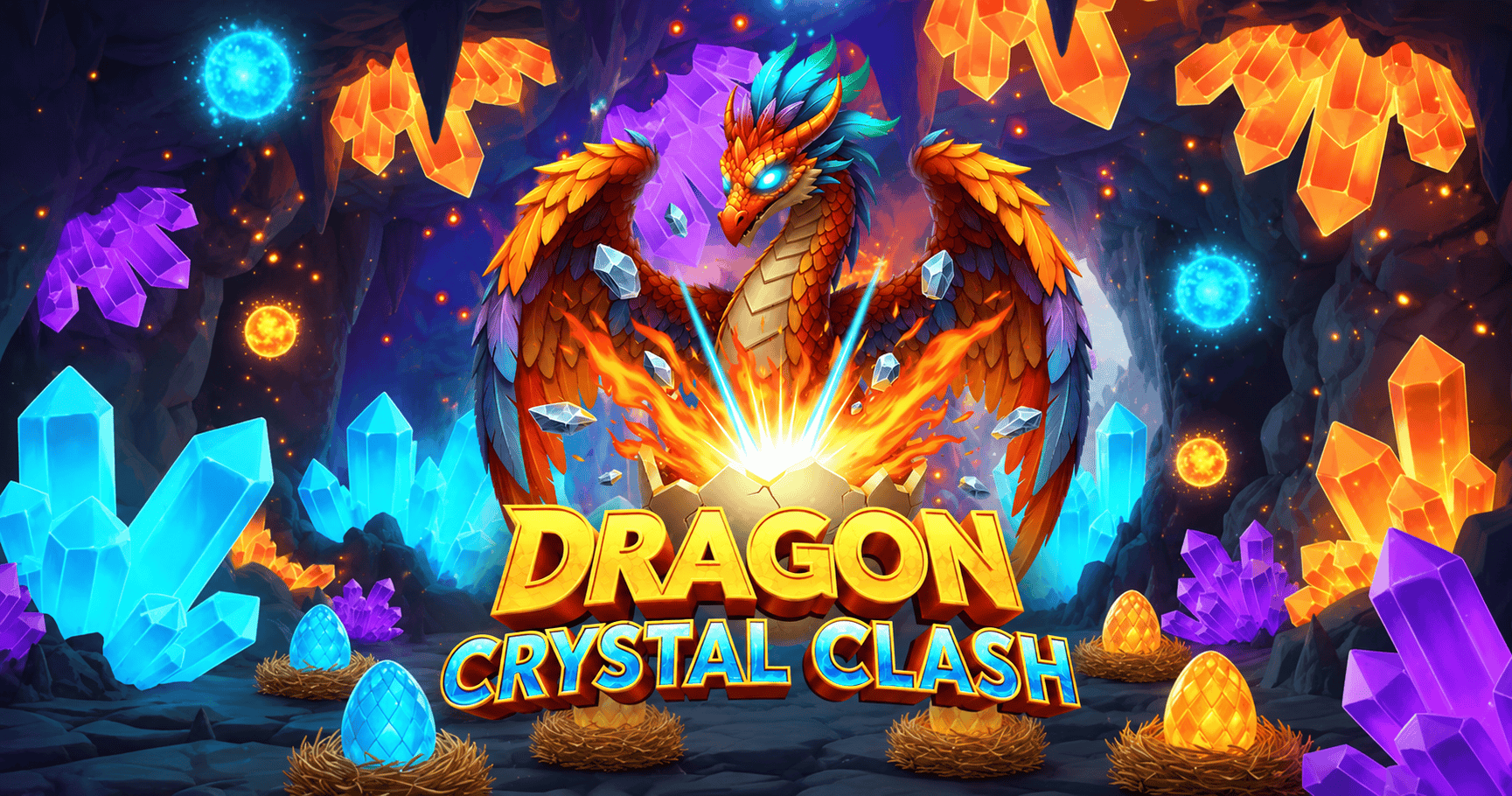 Dragon Crystal Clash Slot Demo by Golos Games slot cover image