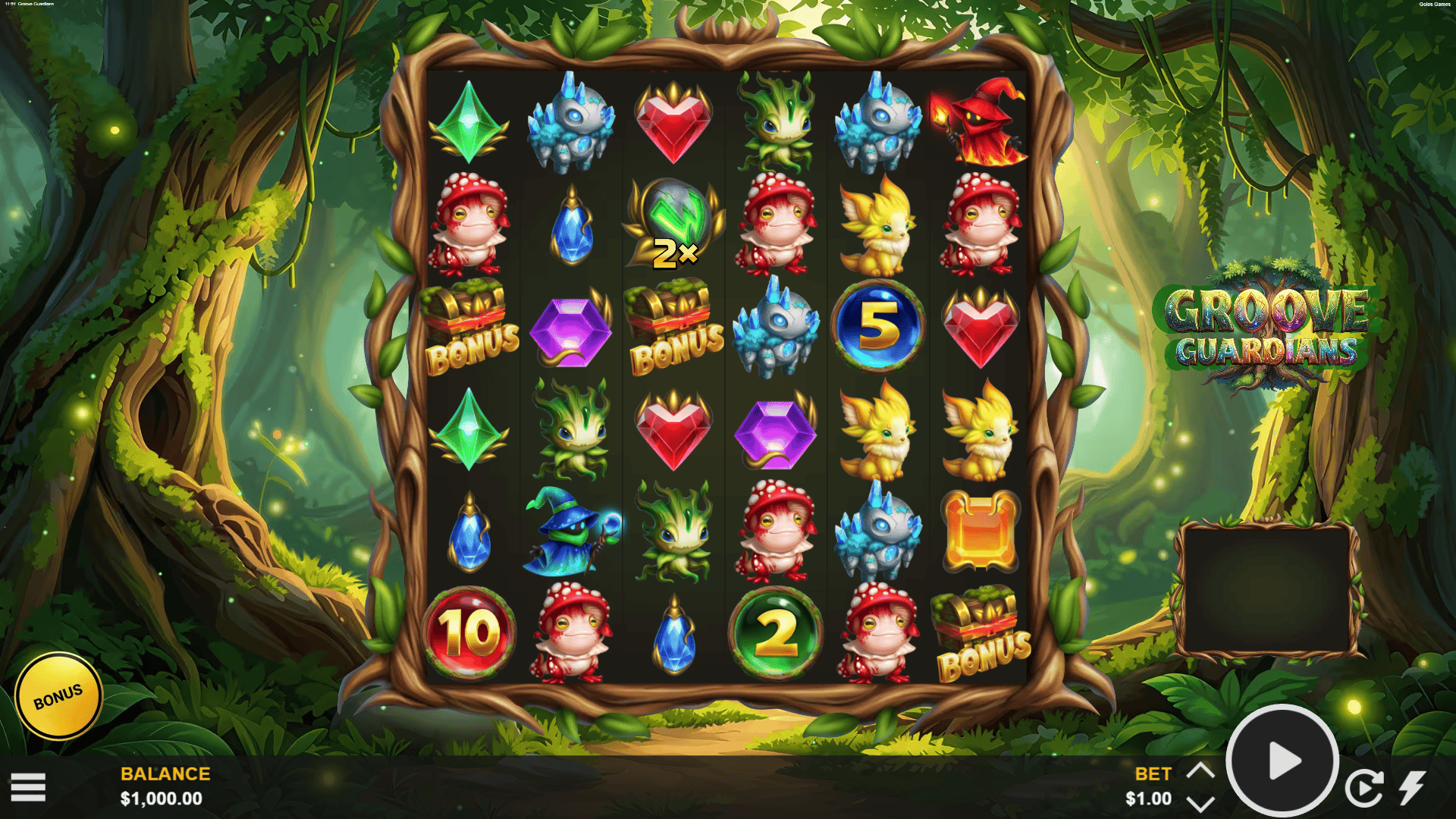 Groove Guardians slot gameplay reels