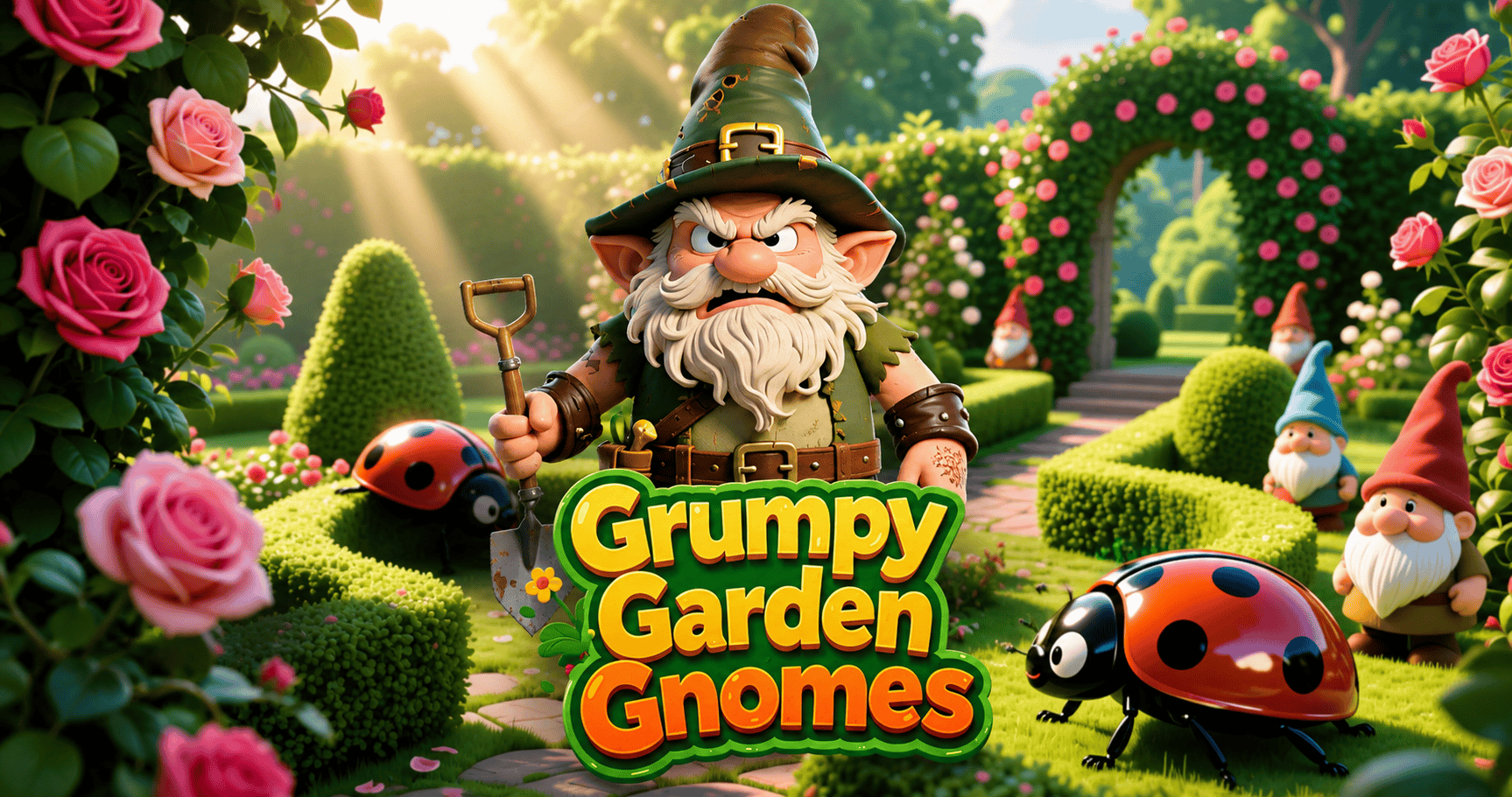 Grumpy Garden Gnomes Slot Demo by Golos Games slot cover image