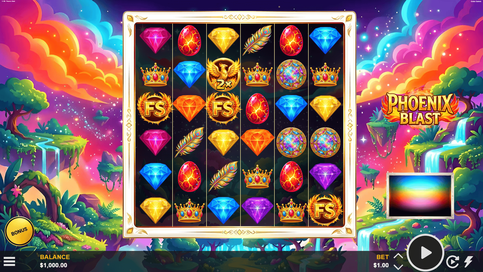 Phoenix Blast slot gameplay reels