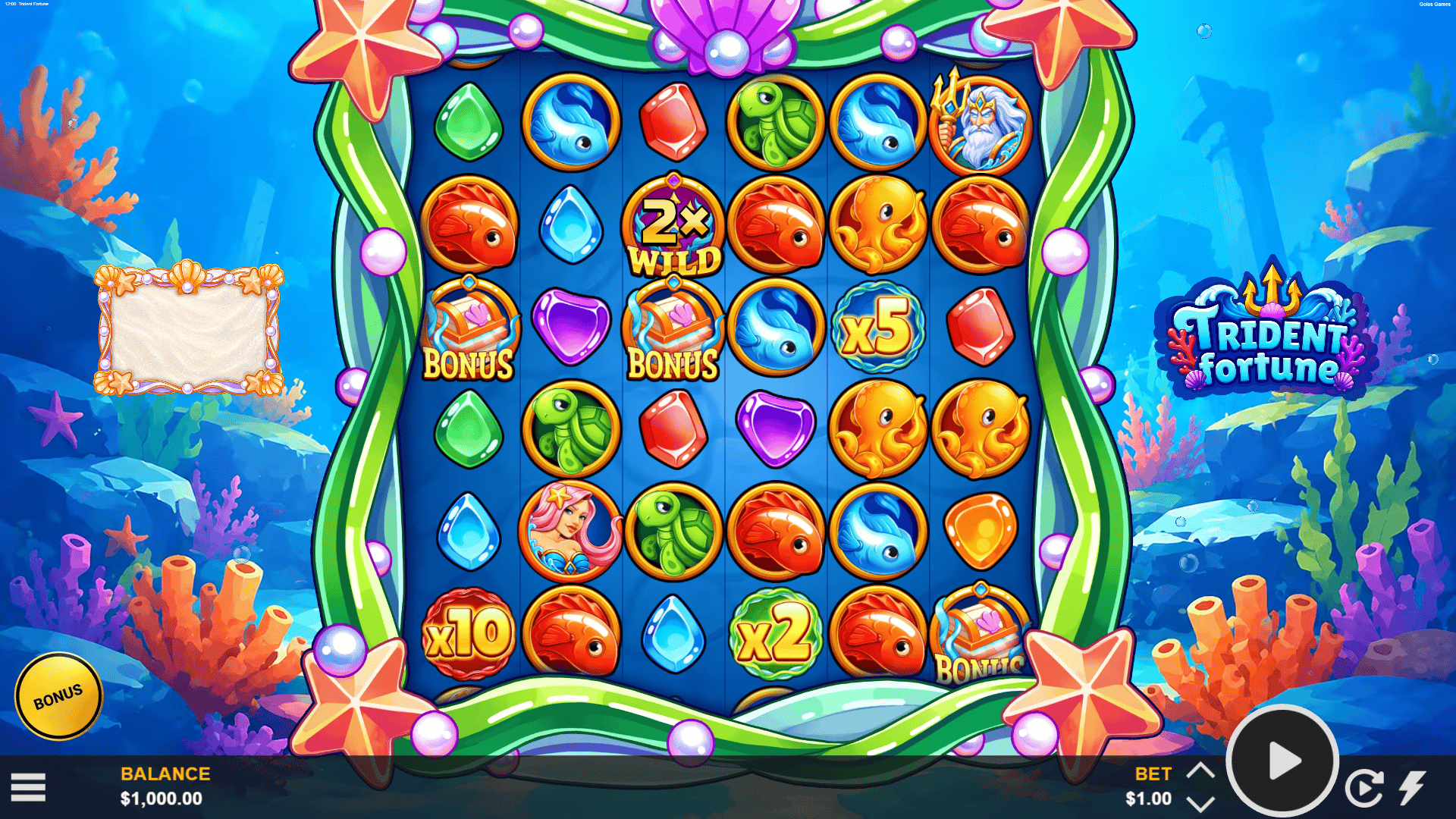 Trident Fortune slot gameplay reels