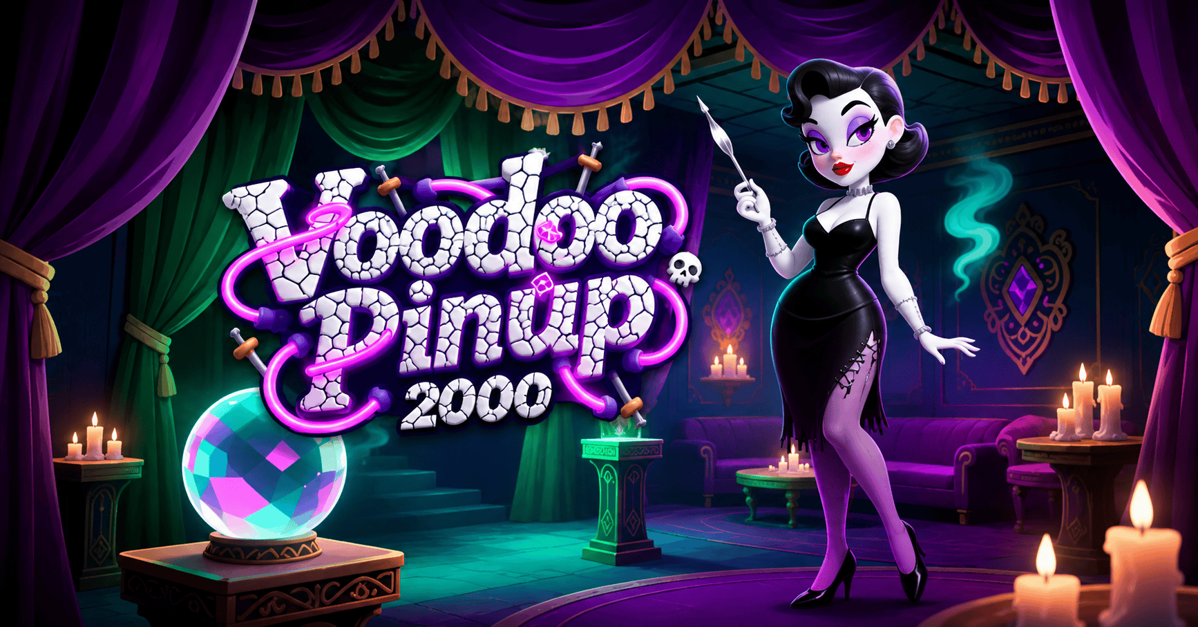 Voodoo Pinup 2000 Slot Demo by Golos Games slot cover image