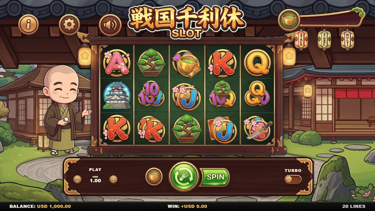 Sen no Rikyu slot gameplay reels