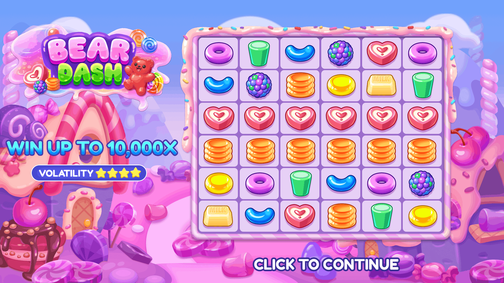 Bear Dash slot intro screen