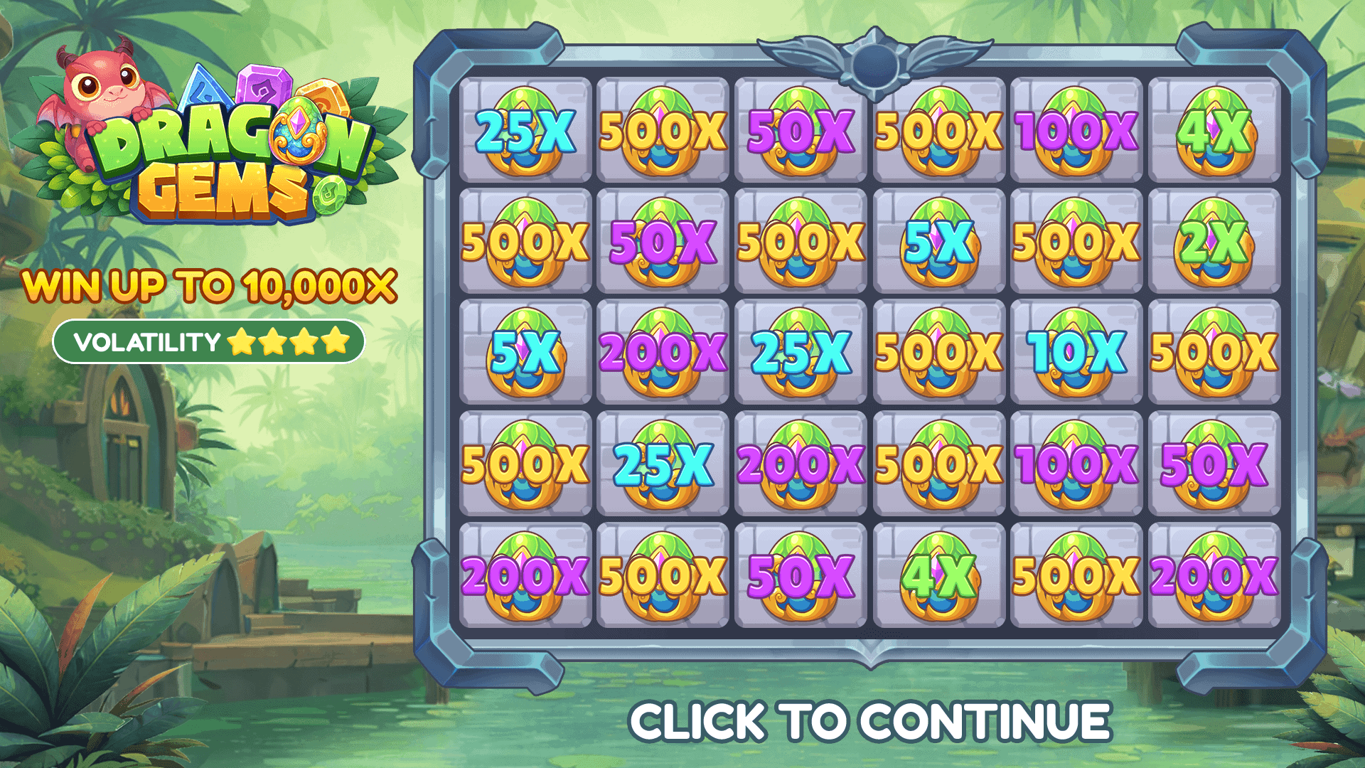 Dragon Gems slot intro screen