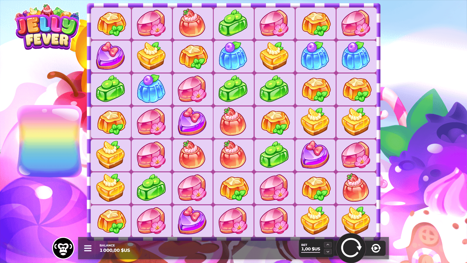 Jelly Fever slot gameplay reels