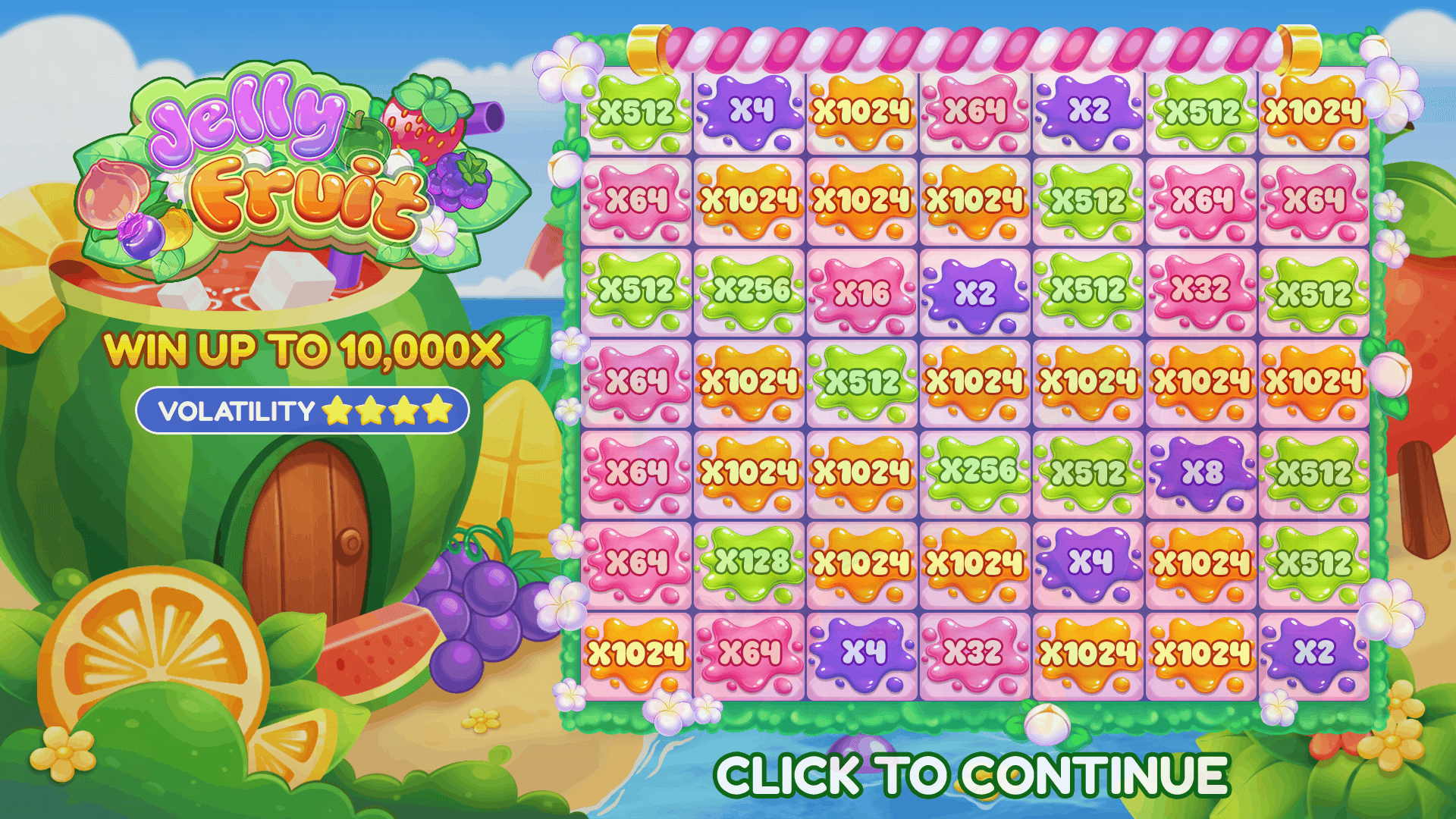 Jelly Fruit slot intro screen