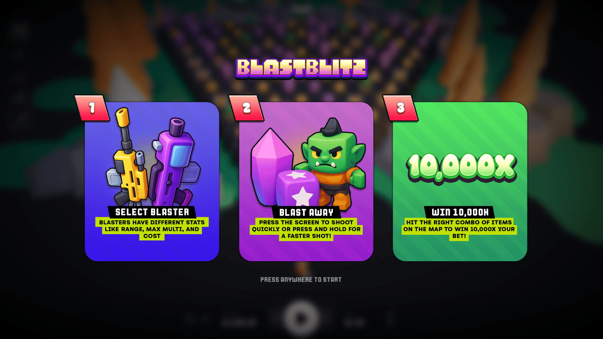 Blast Blitz slot intro screen